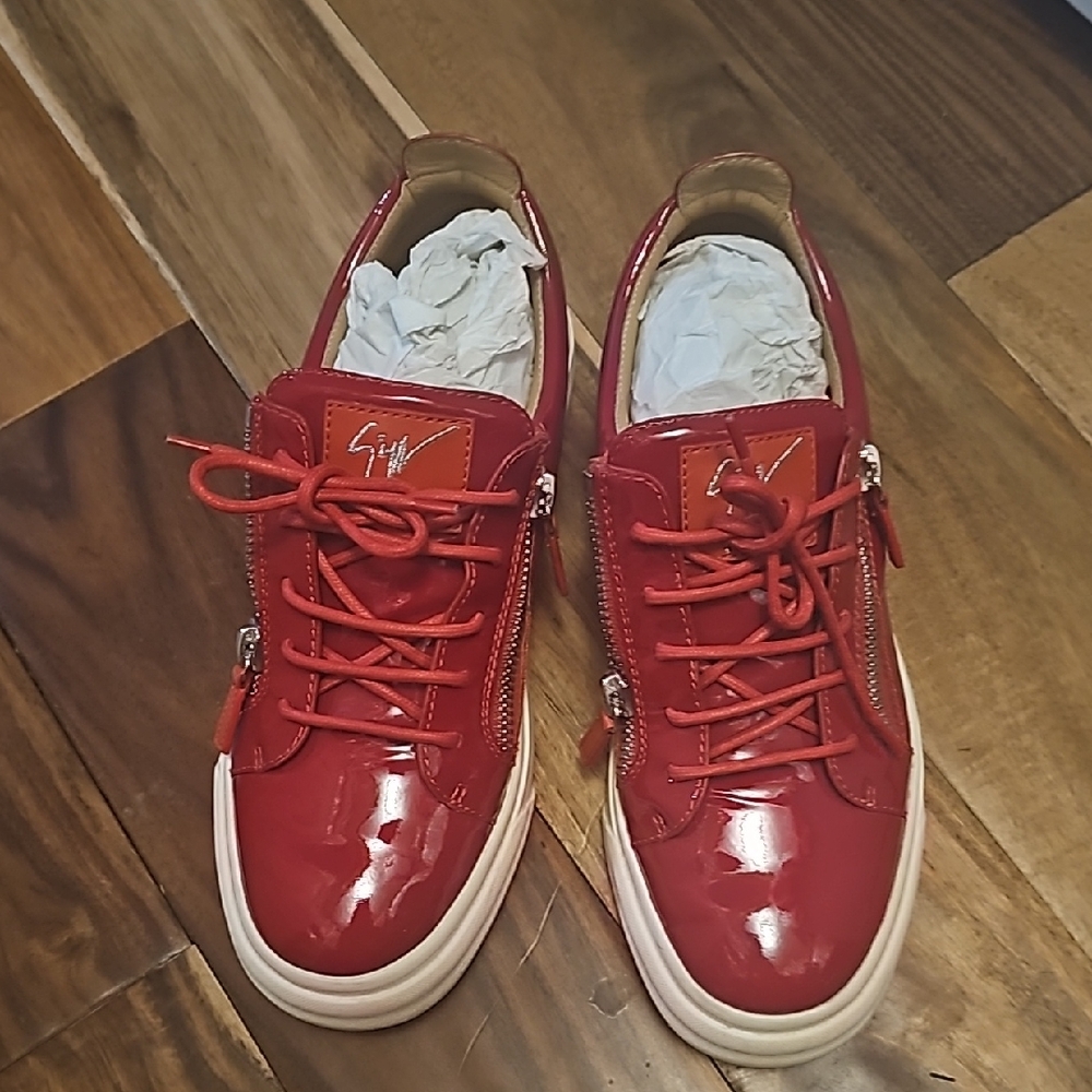Giuseppe Zanotti Red Patent Leather Sneakers